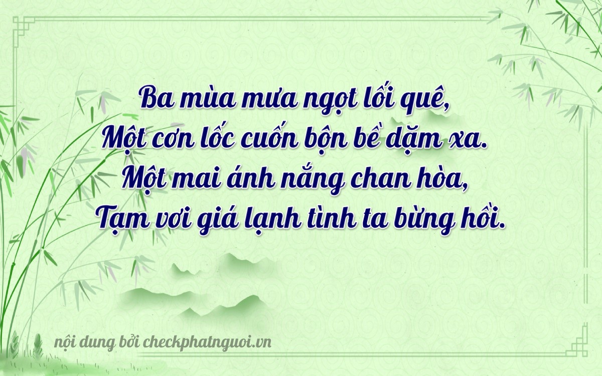 Bài thơ ý nghĩa cho <b>biển số 72A-30118</b> tại website checkphatnguoi.vn