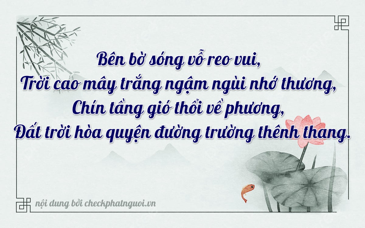 Bài thơ ý nghĩa cho <b>biển số 72A-31908</b> tại website checkphatnguoi.vn