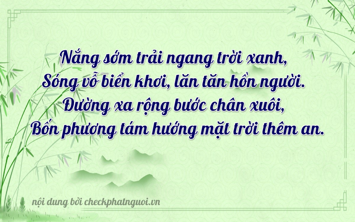 Bài thơ ý nghĩa cho <b>biển số 72A-33053</b> tại website checkphatnguoi.vn