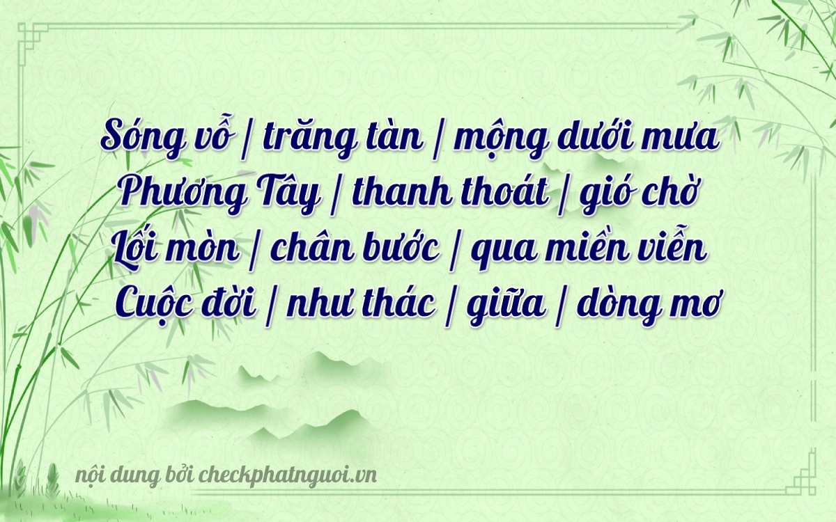 Bài thơ ý nghĩa cho <b>biển số 72A-33830</b> tại website checkphatnguoi.vn