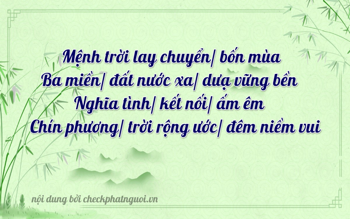 Bài thơ ý nghĩa cho <b>biển số 72A-36798</b> tại website checkphatnguoi.vn
