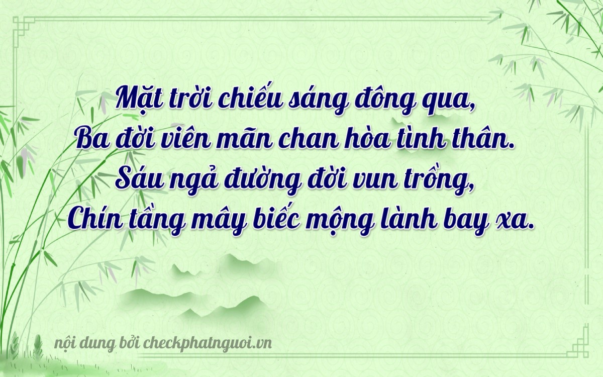 Bài thơ ý nghĩa cho <b>biển số 72A-36935</b> tại website checkphatnguoi.vn