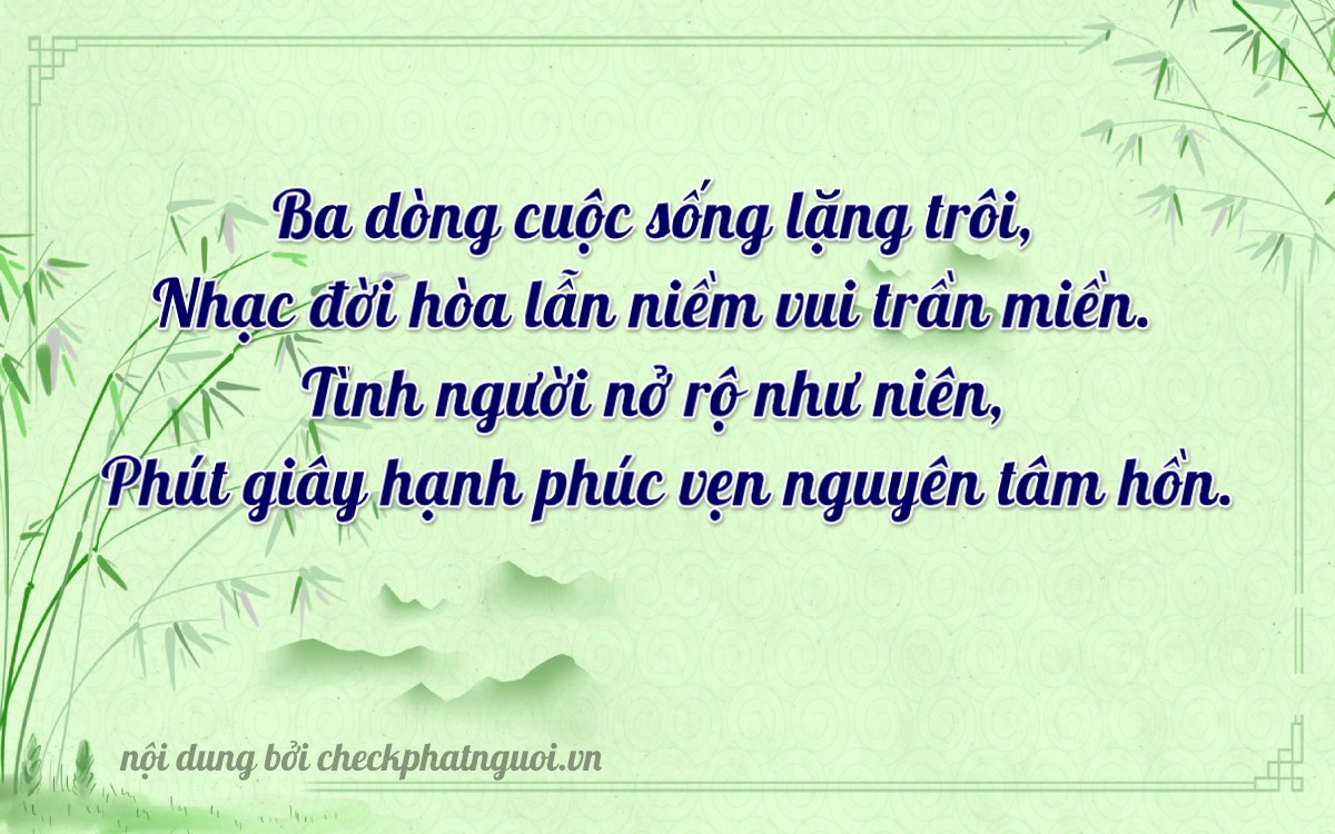 Bài thơ ý nghĩa cho <b>biển số 72A-37888</b> tại website checkphatnguoi.vn