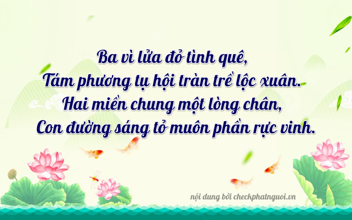 Bài thơ ý nghĩa cho <b>biển số 72A-38283</b> tại website checkphatnguoi.vn