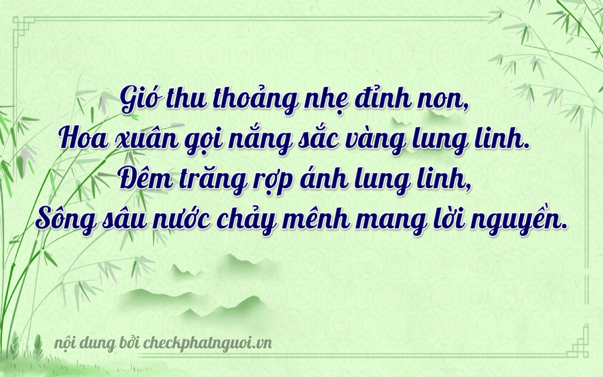 Bài thơ ý nghĩa cho <b>biển số 72A-42234</b> tại website checkphatnguoi.vn