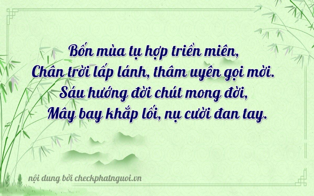 Bài thơ ý nghĩa cho <b>biển số 72A-42637</b> tại website checkphatnguoi.vn