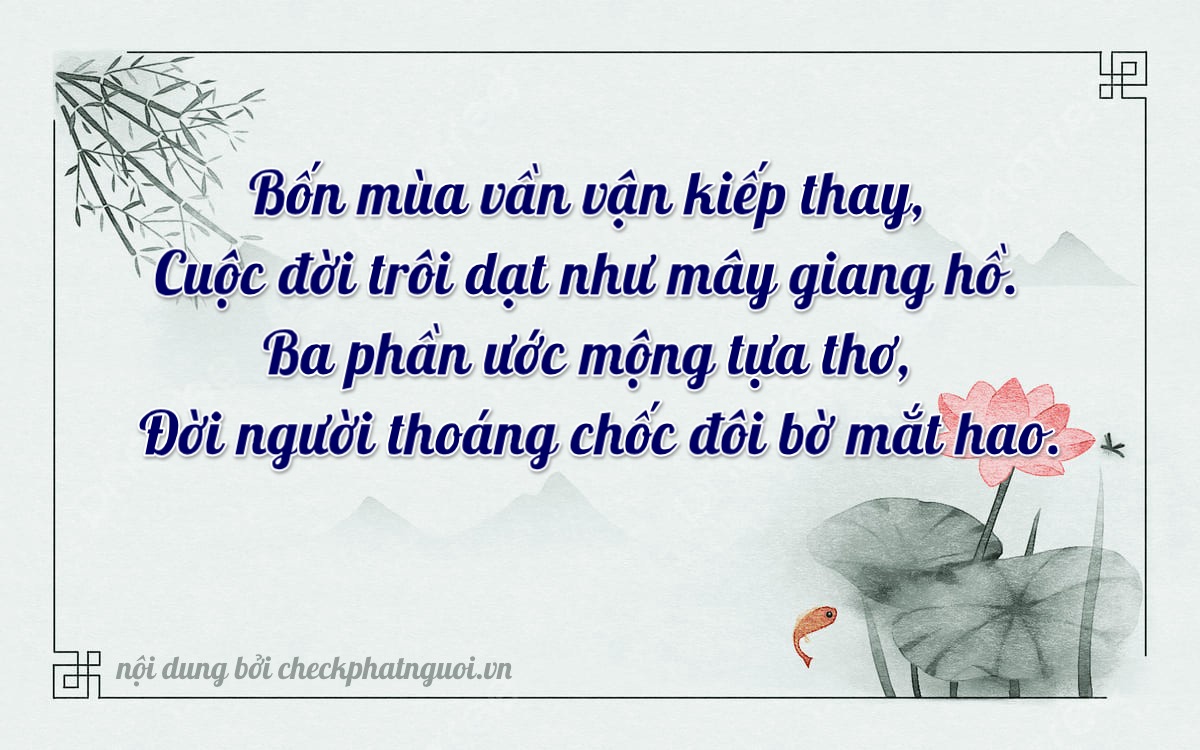 Bài thơ ý nghĩa cho <b>biển số 72A-44312</b> tại website checkphatnguoi.vn