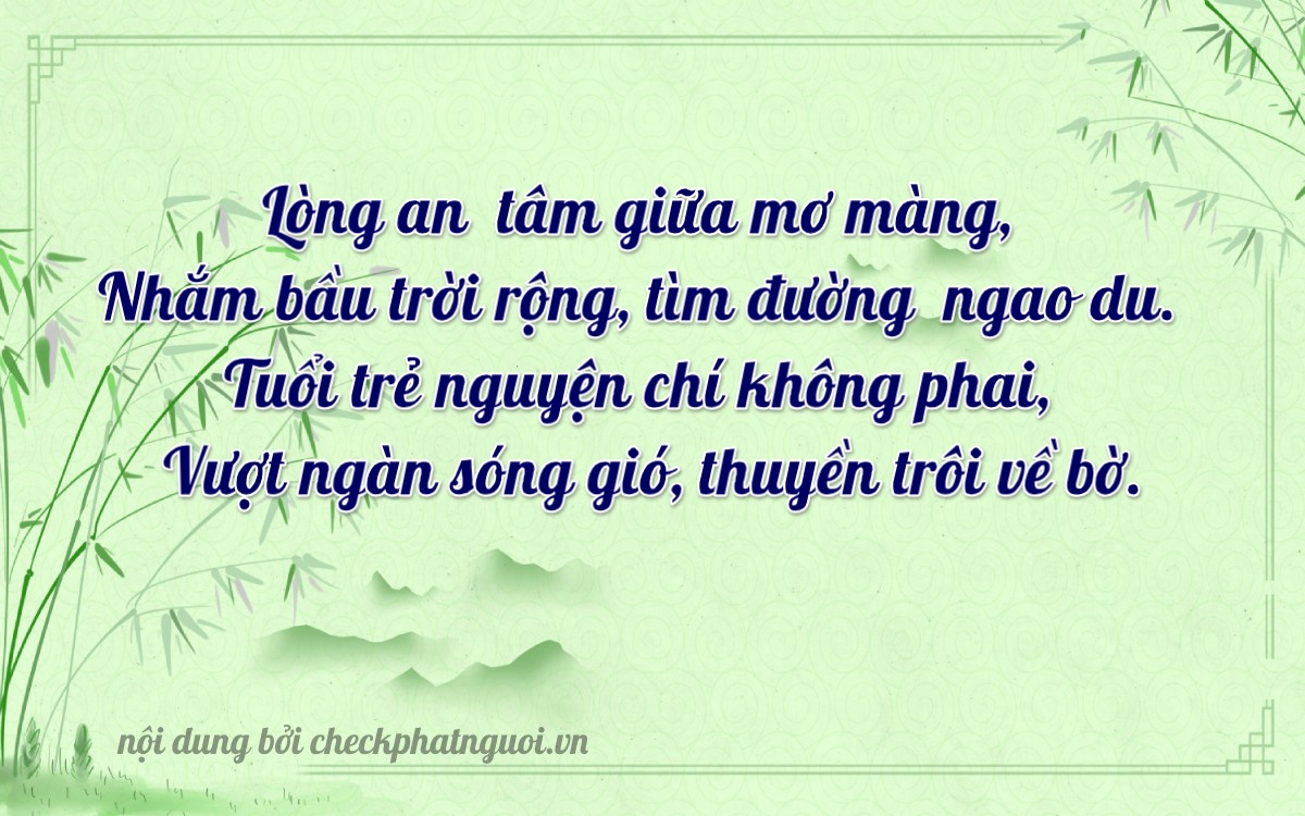 Bài thơ ý nghĩa cho <b>biển số 72A-45520</b> tại website checkphatnguoi.vn
