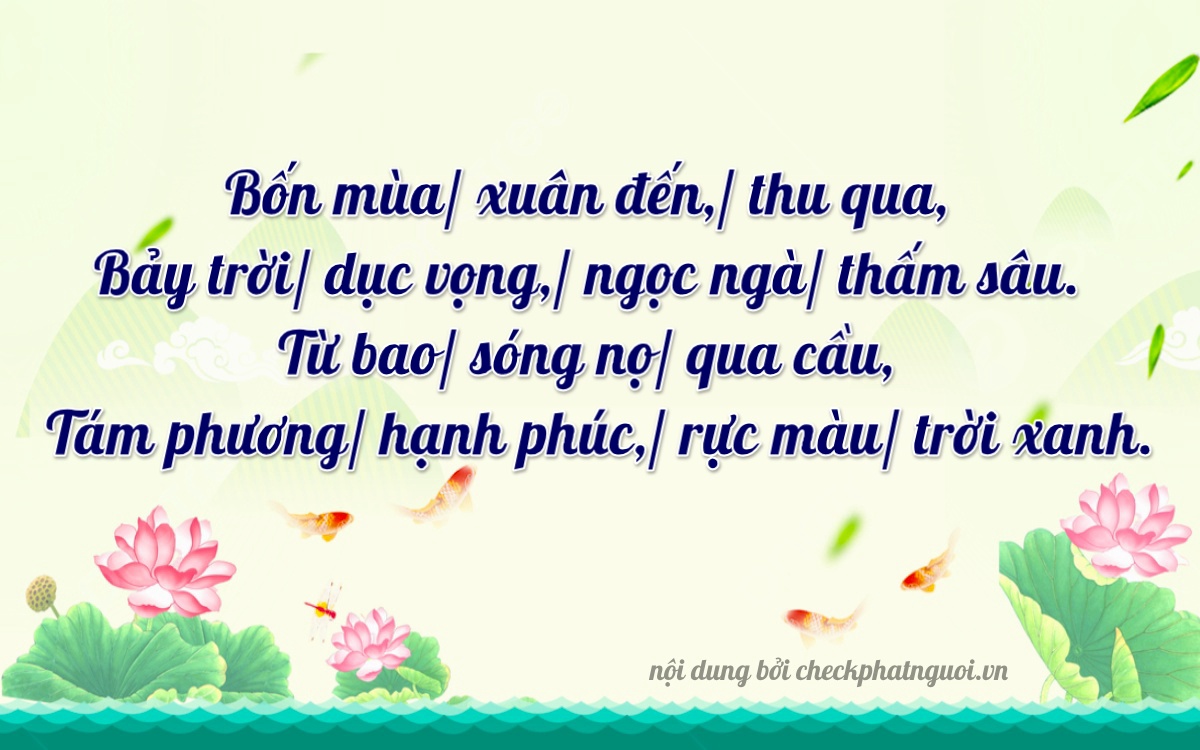 Bài thơ ý nghĩa cho <b>biển số 72A-47488</b> tại website checkphatnguoi.vn