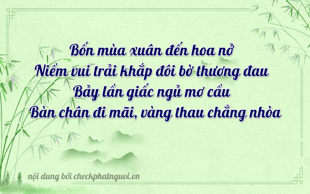 Bài thơ ý nghĩa cho <b>biển số 72A-47794</b> tại website checkphatnguoi.vn