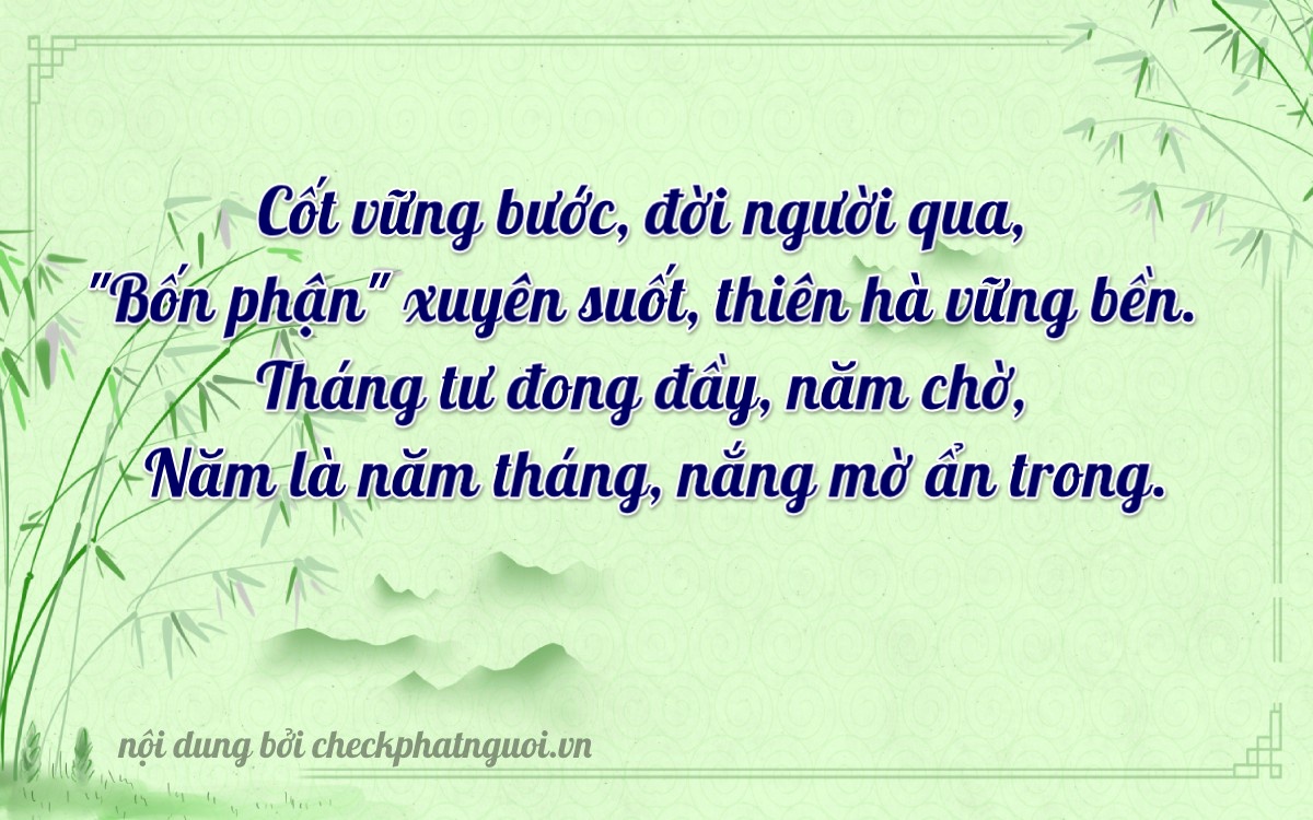 Bài thơ ý nghĩa cho <b>biển số 72A-48854</b> tại website checkphatnguoi.vn