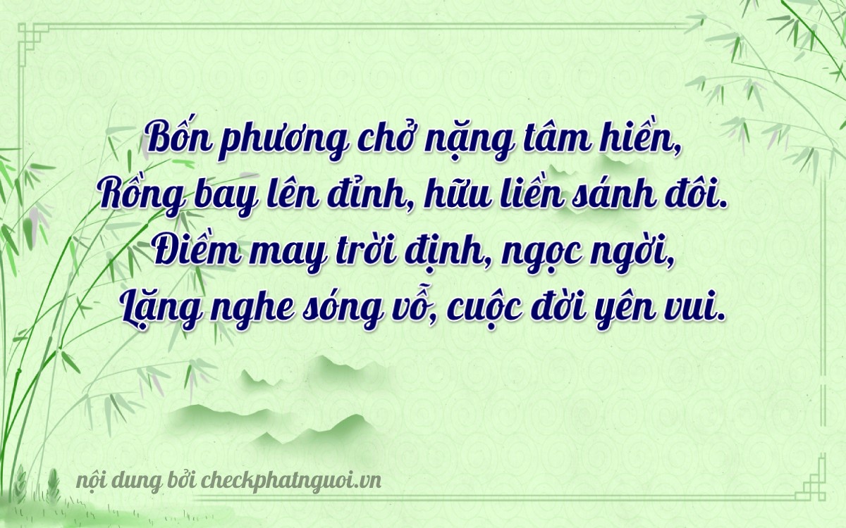 Bài thơ ý nghĩa cho <b>biển số 72A-49251</b> tại website checkphatnguoi.vn