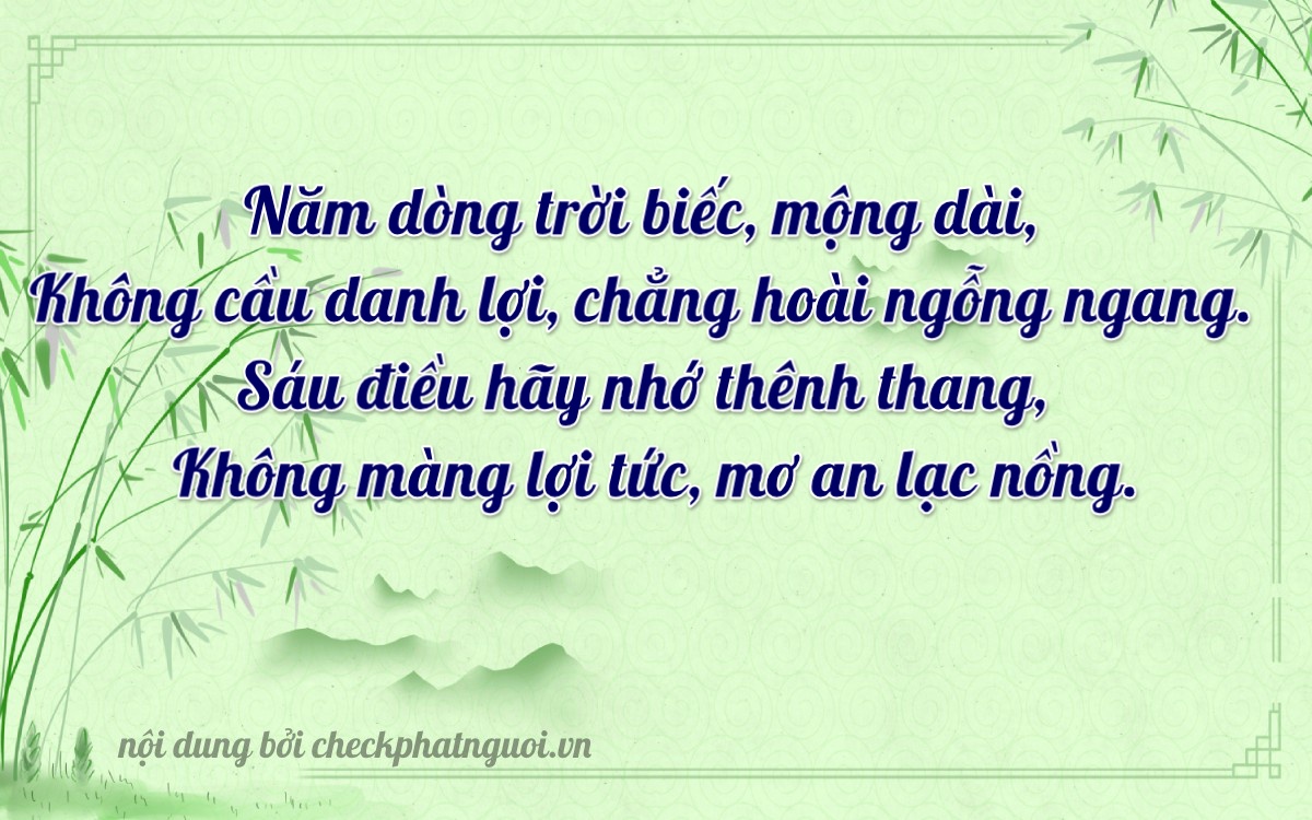 Bài thơ ý nghĩa cho <b>biển số 72A-50690</b> tại website checkphatnguoi.vn