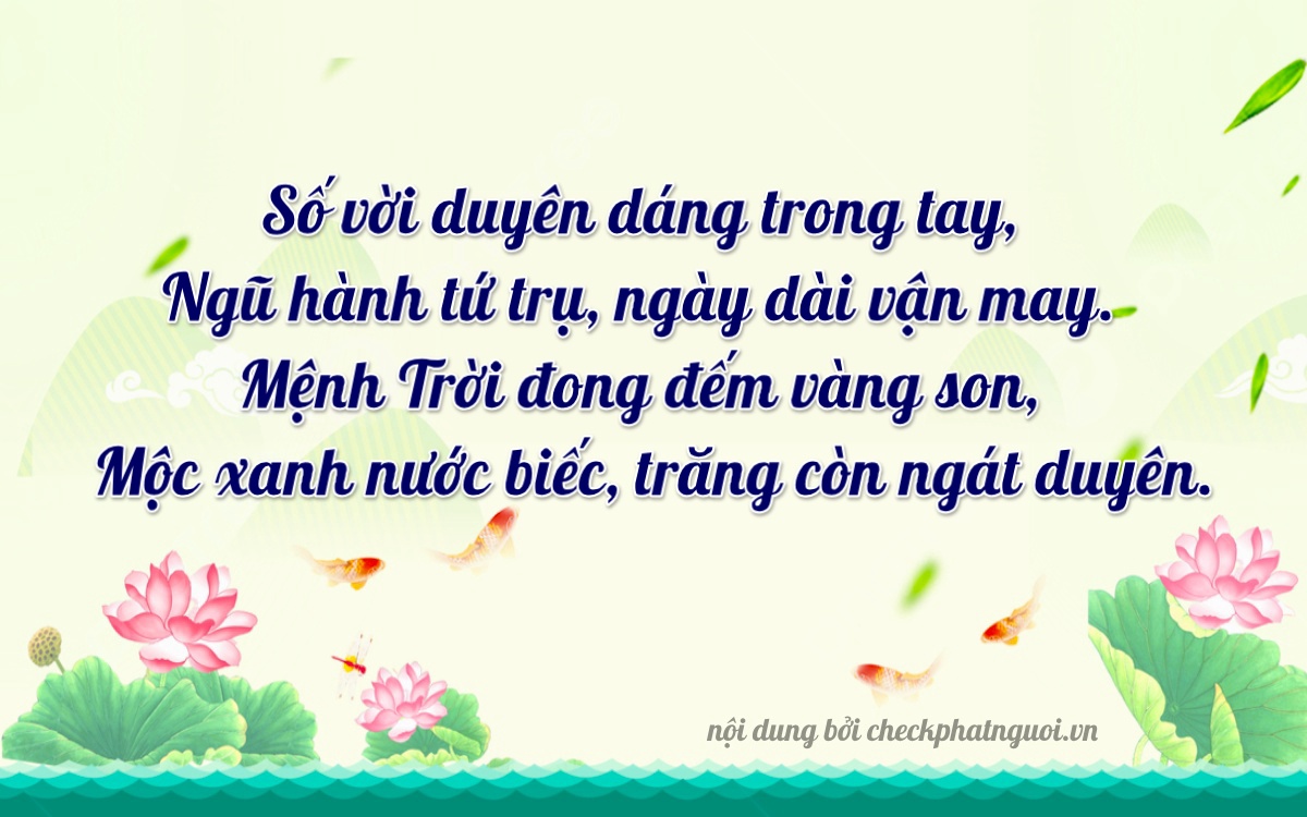 Bài thơ ý nghĩa cho <b>biển số 72A-52971</b> tại website checkphatnguoi.vn