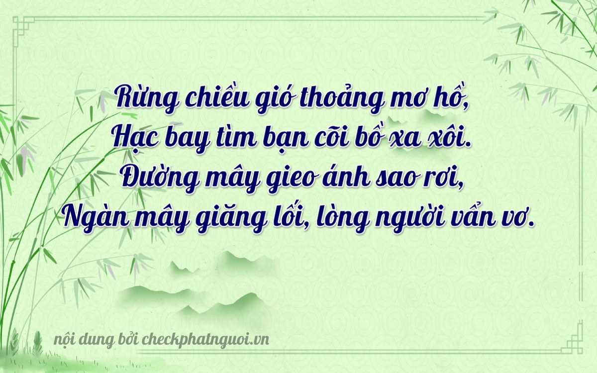 Bài thơ ý nghĩa cho <b>biển số 72A-53272</b> tại website checkphatnguoi.vn