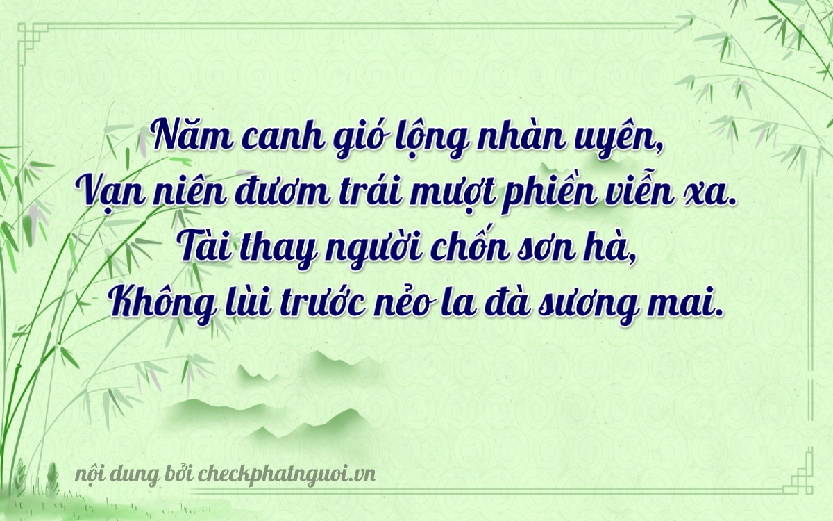 Bài thơ ý nghĩa cho <b>biển số 72A-55780</b> tại website checkphatnguoi.vn