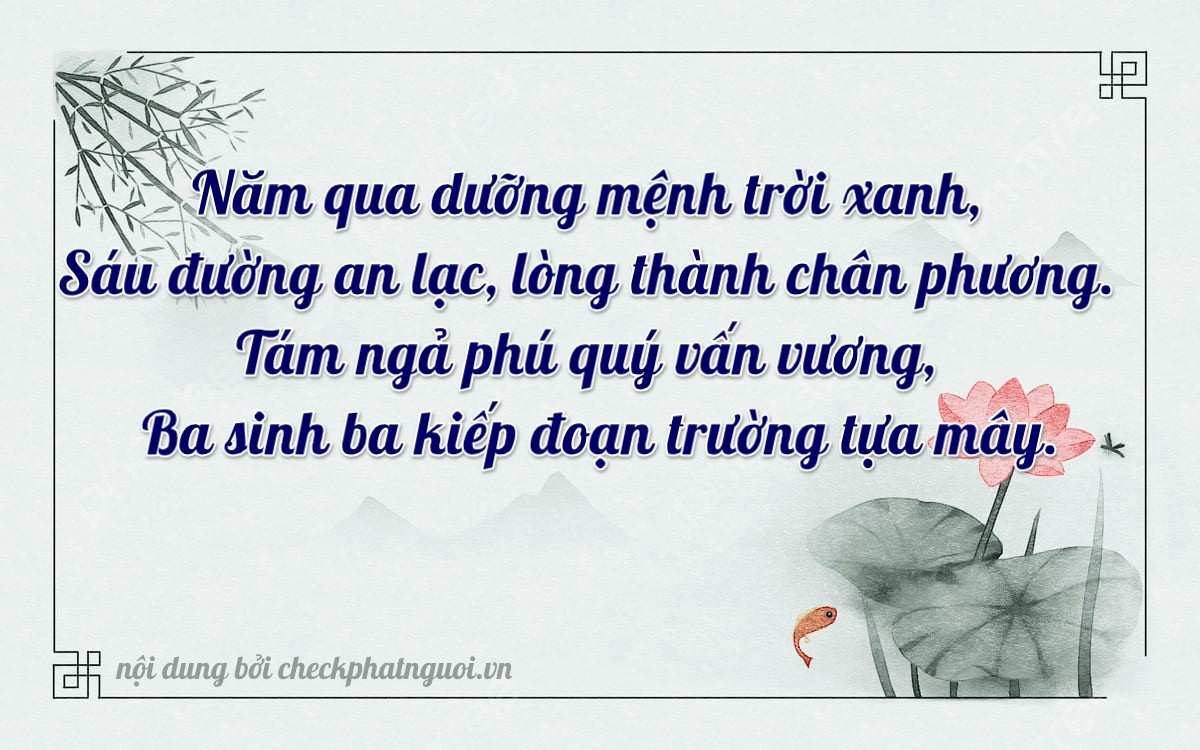 Bài thơ ý nghĩa cho <b>biển số 72A-58632</b> tại website checkphatnguoi.vn