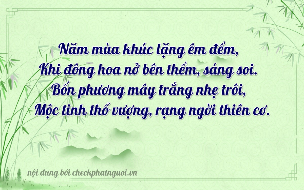 Bài thơ ý nghĩa cho <b>biển số 72A-58984</b> tại website checkphatnguoi.vn