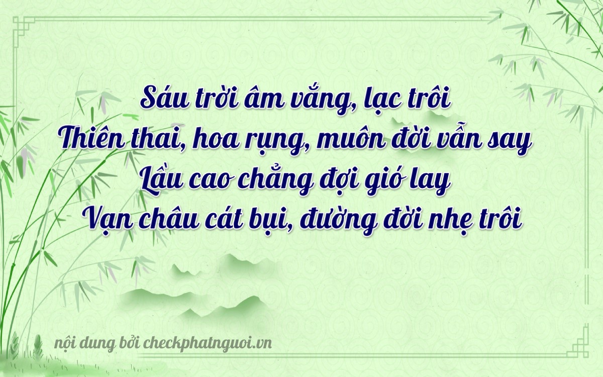 Bài thơ ý nghĩa cho <b>biển số 72A-60202</b> tại website checkphatnguoi.vn