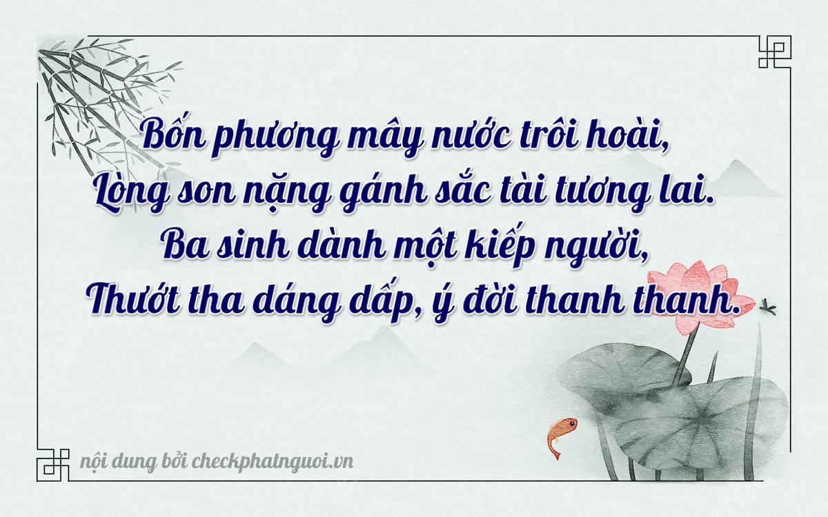 Bài thơ ý nghĩa cho <b>biển số 72A-64334</b> tại website checkphatnguoi.vn