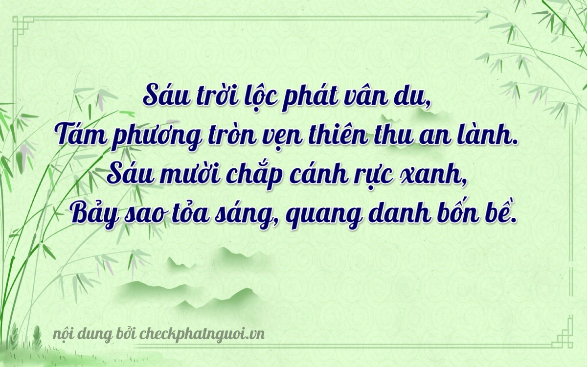 Bài thơ ý nghĩa cho <b>biển số 72A-68678</b> tại website checkphatnguoi.vn