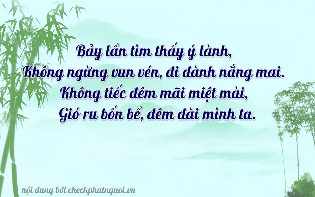 Bài thơ ý nghĩa cho <b>biển số 72A-70047</b> tại website checkphatnguoi.vn