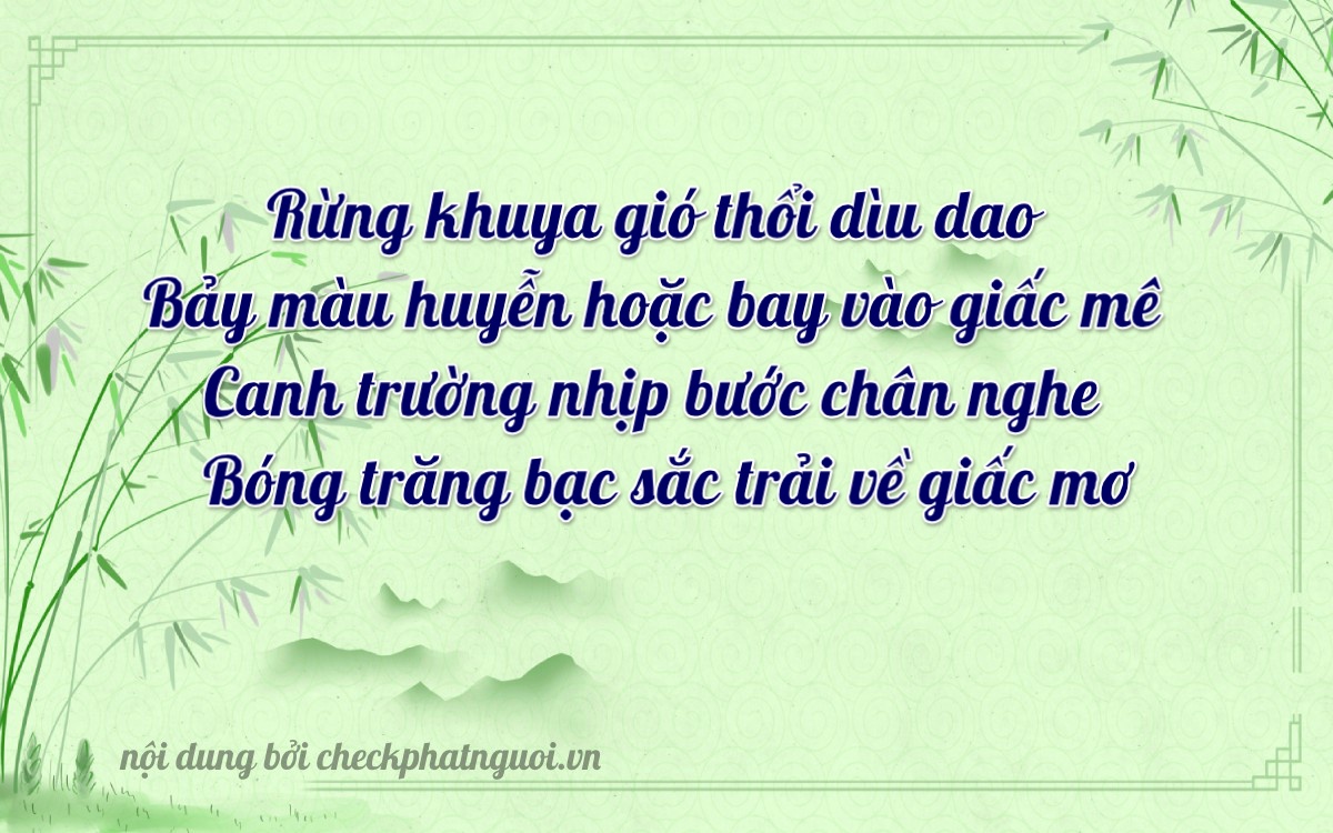 Bài thơ ý nghĩa cho <b>biển số 72A-70077</b> tại website checkphatnguoi.vn