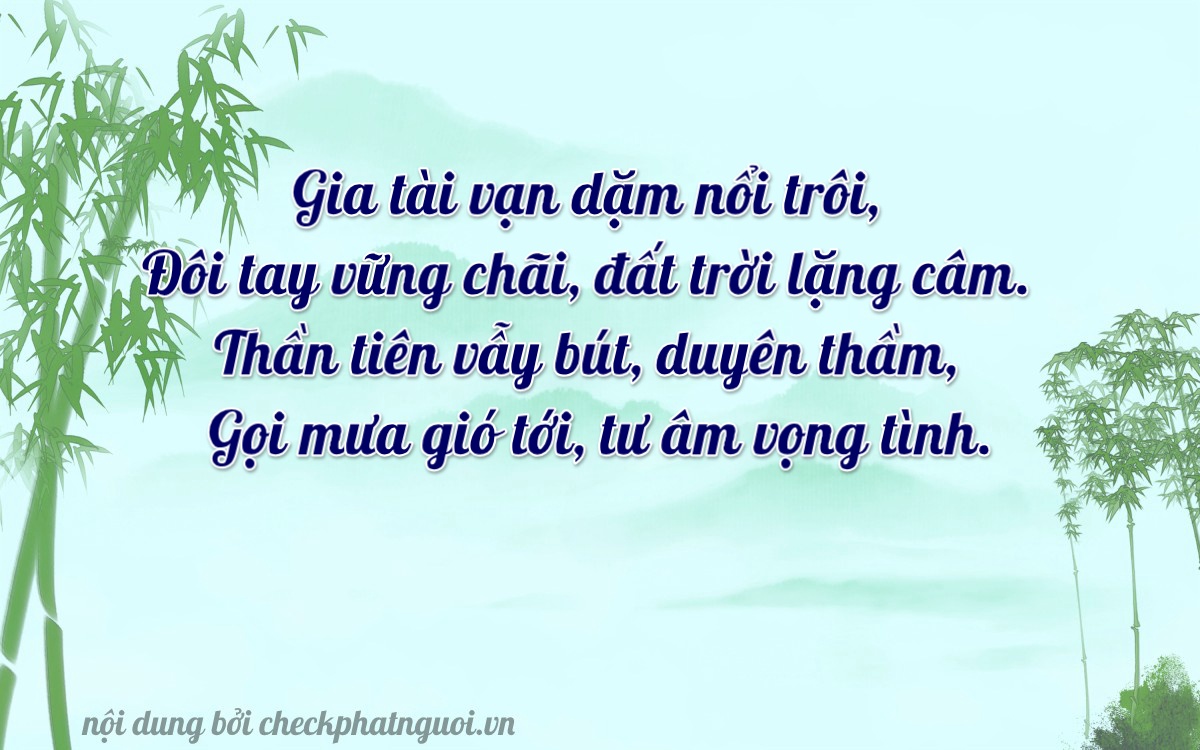 Bài thơ ý nghĩa cho <b>biển số 72A-74325</b> tại website checkphatnguoi.vn