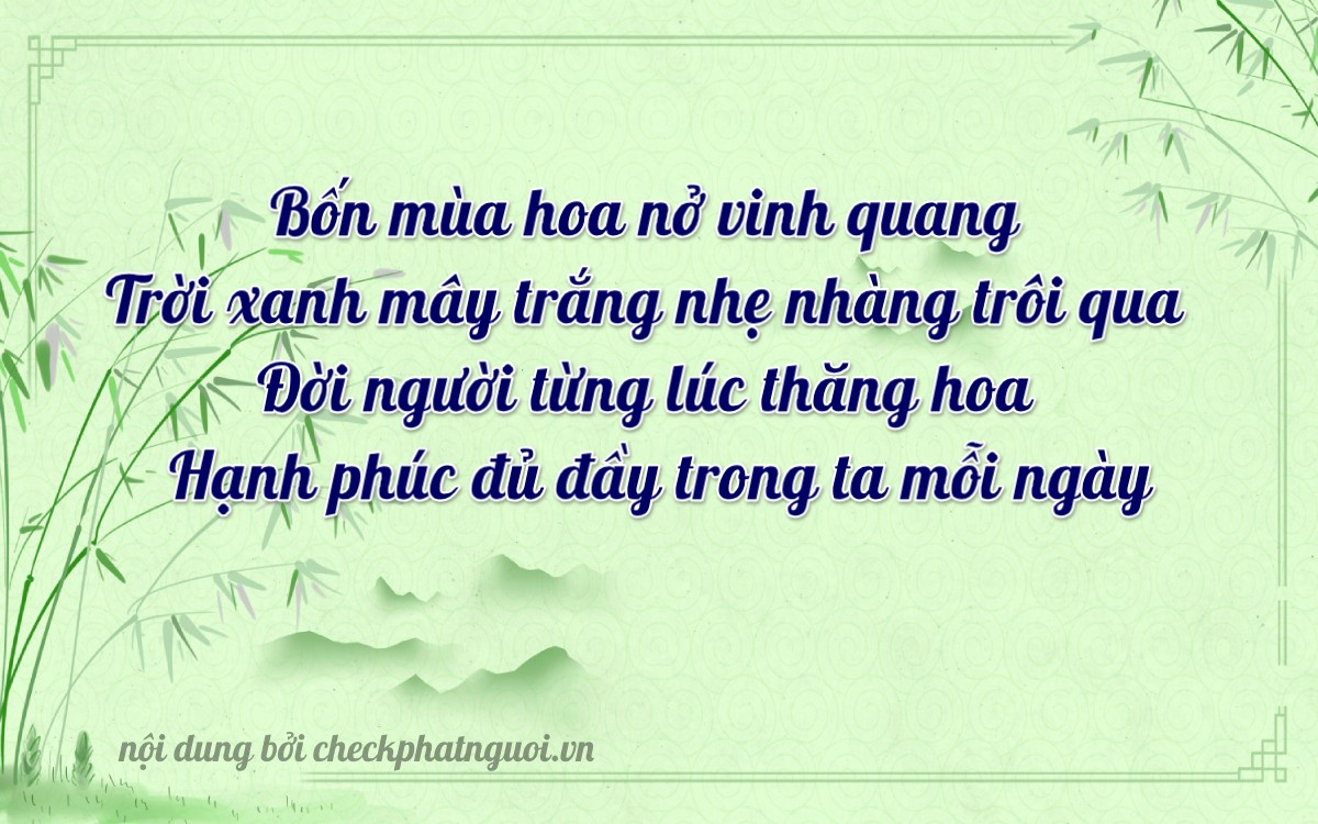 Bài thơ ý nghĩa cho <b>biển số 72A-76211</b> tại website checkphatnguoi.vn