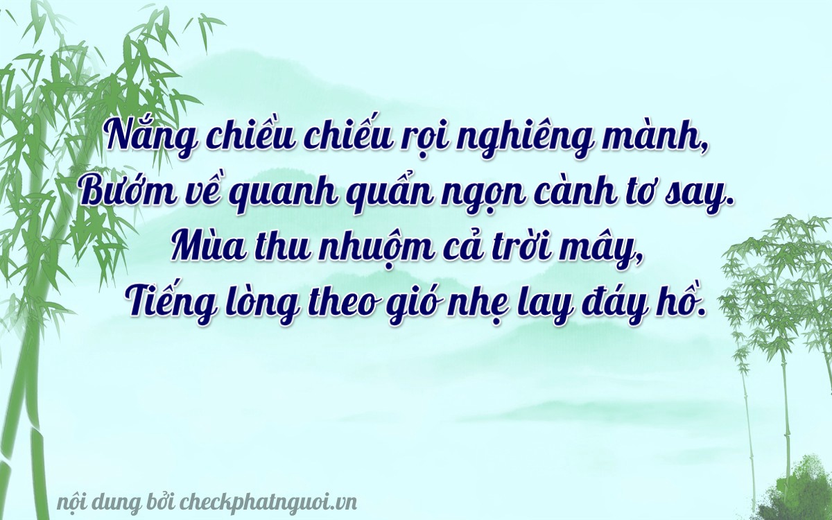 Bài thơ ý nghĩa cho <b>biển số 72A-76435</b> tại website checkphatnguoi.vn