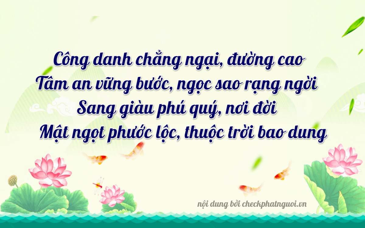 Bài thơ ý nghĩa cho <b>biển số 72A-77120</b> tại website checkphatnguoi.vn