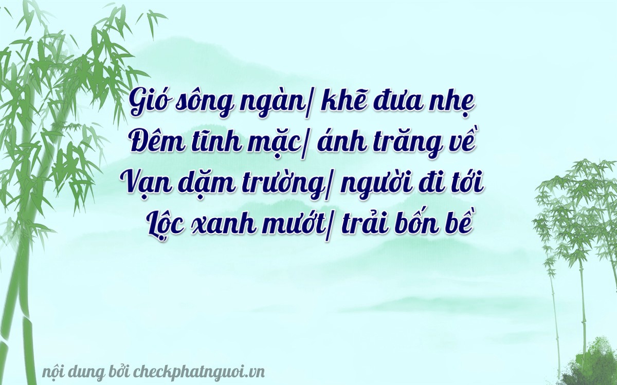 Bài thơ ý nghĩa cho <b>biển số 72A-77667</b> tại website checkphatnguoi.vn