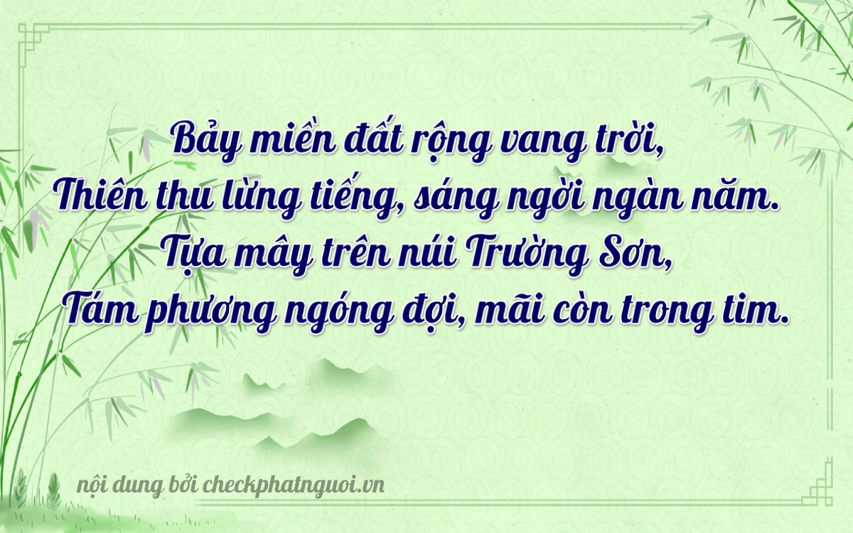 Bài thơ ý nghĩa cho <b>biển số 72A-7778</b> tại website checkphatnguoi.vn