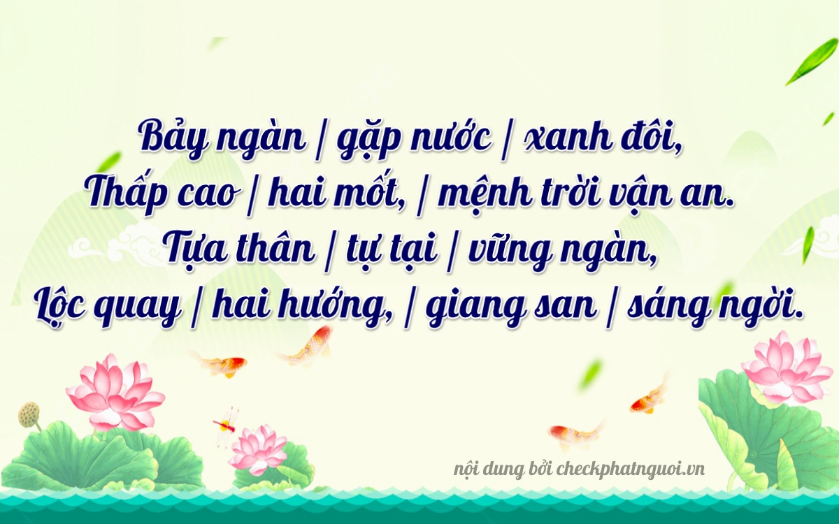 Bài thơ ý nghĩa cho <b>biển số 72A-78272</b> tại website checkphatnguoi.vn