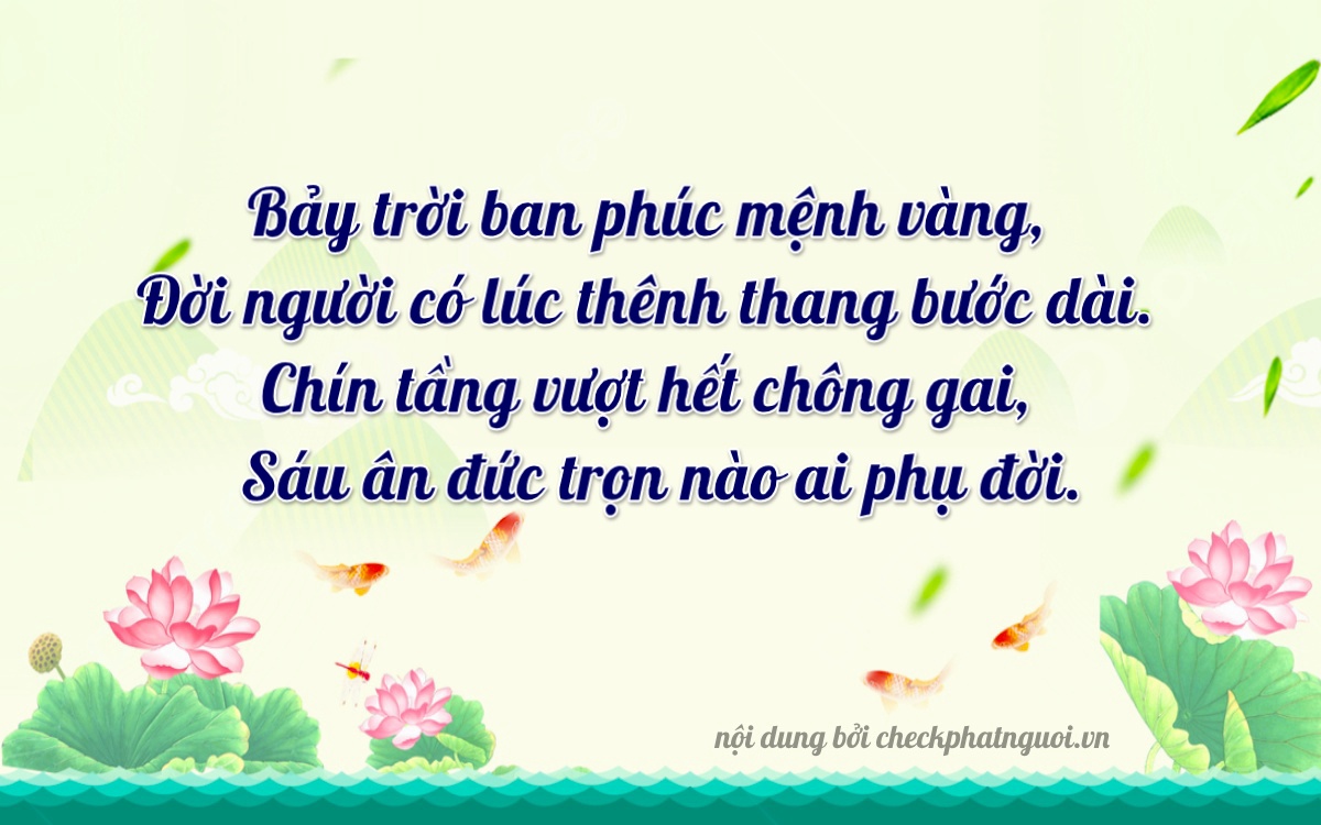 Bài thơ ý nghĩa cho <b>biển số 72A-78976</b> tại website checkphatnguoi.vn