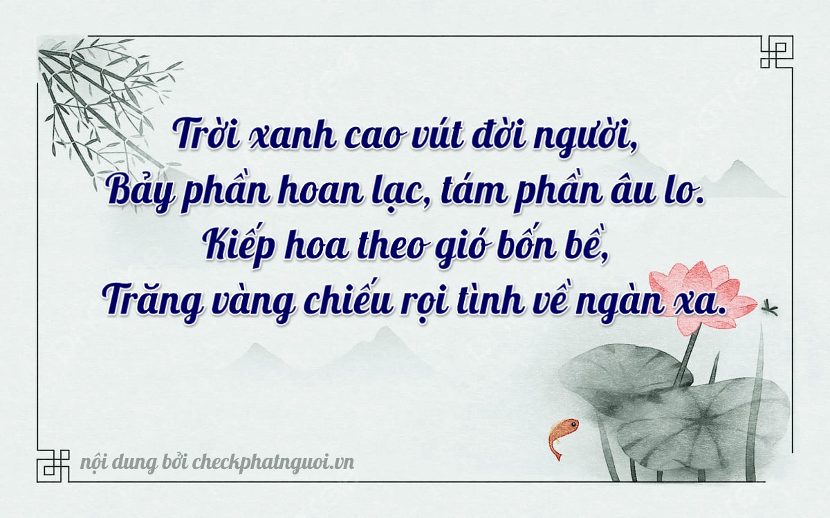 Bài thơ ý nghĩa cho <b>biển số 72A-79058</b> tại website checkphatnguoi.vn