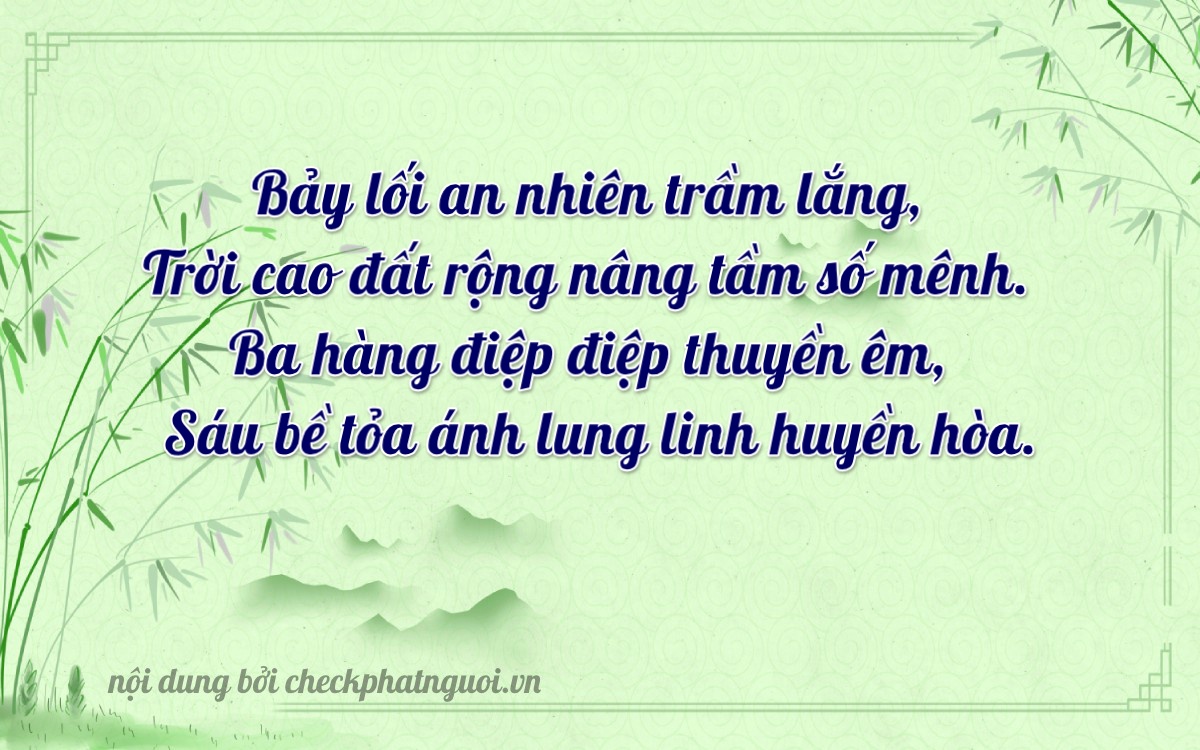 Bài thơ ý nghĩa cho <b>biển số 72A-79368</b> tại website checkphatnguoi.vn