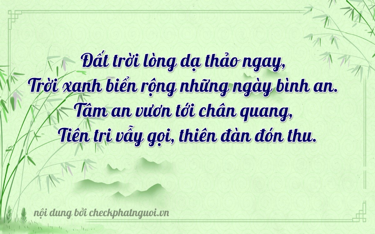 Bài thơ ý nghĩa cho <b>biển số 72A-79560</b> tại website checkphatnguoi.vn