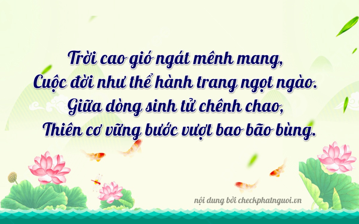 Bài thơ ý nghĩa cho <b>biển số 72A-80032</b> tại website checkphatnguoi.vn