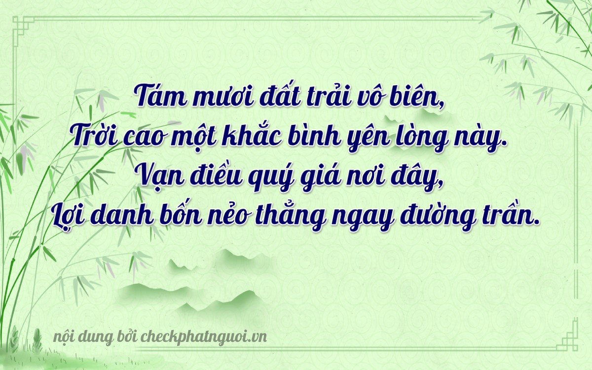 Bài thơ ý nghĩa cho <b>biển số 72A-80341</b> tại website checkphatnguoi.vn