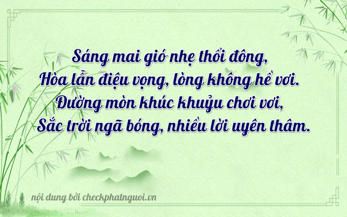 Bài thơ ý nghĩa cho <b>biển số 72A-85700</b> tại website checkphatnguoi.vn