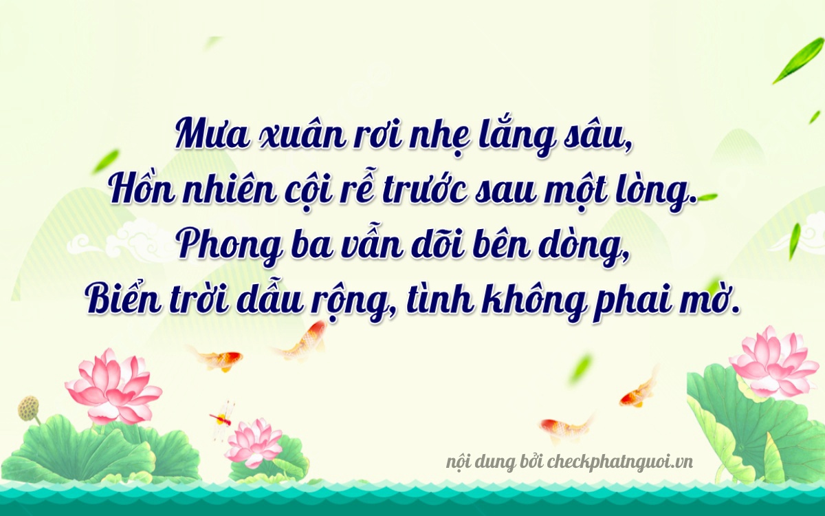 Bài thơ ý nghĩa cho <b>biển số 72A-88144</b> tại website checkphatnguoi.vn