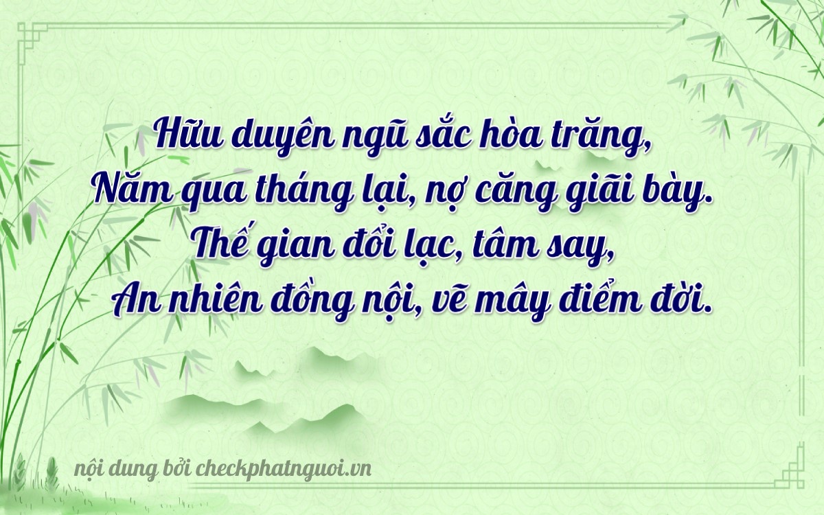 Bài thơ ý nghĩa cho <b>biển số 72A-88423</b> tại website checkphatnguoi.vn