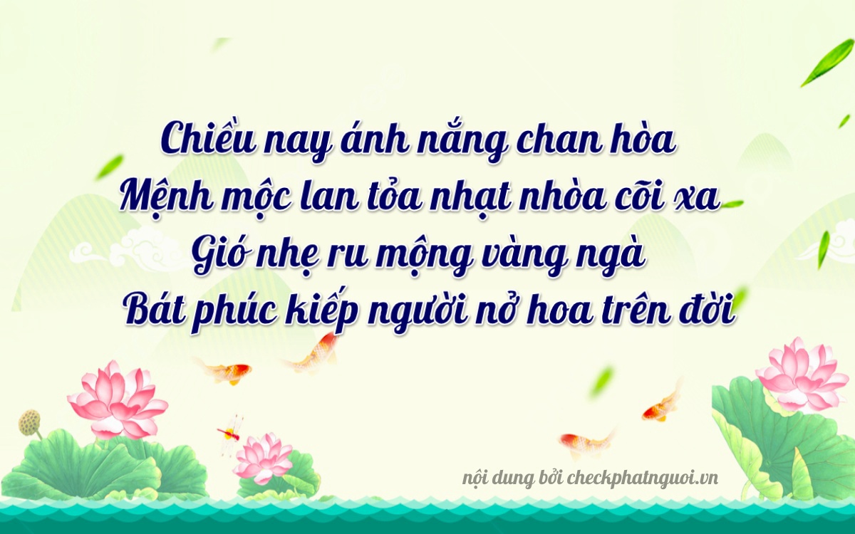 Bài thơ ý nghĩa cho <b>biển số 72A-88424</b> tại website checkphatnguoi.vn