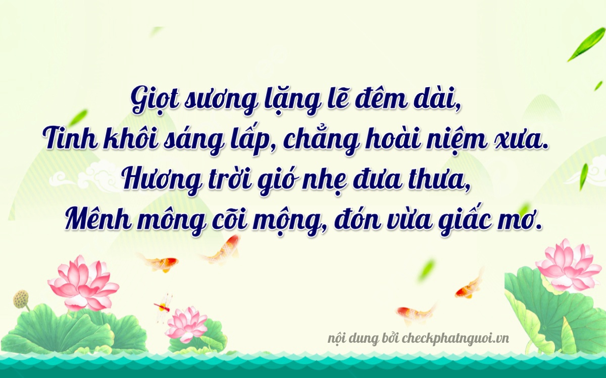 Bài thơ ý nghĩa cho <b>biển số 72AA-27646</b> tại website checkphatnguoi.vn