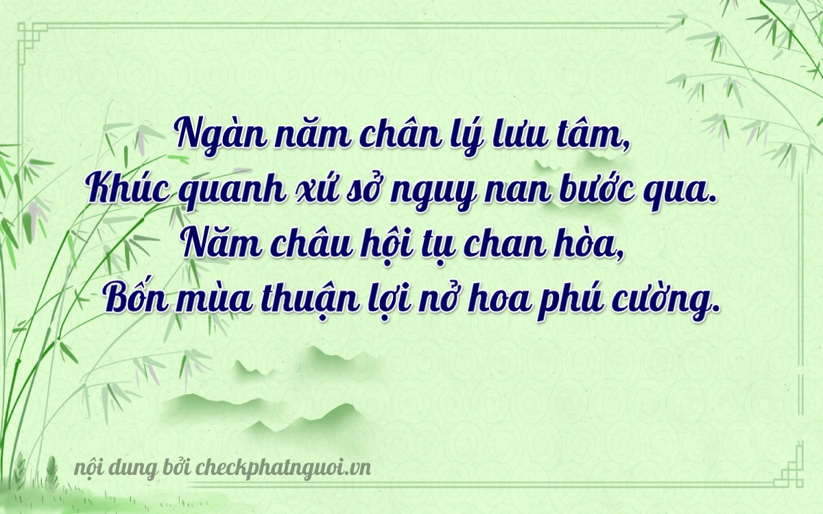 Bài thơ ý nghĩa cho <b>biển số 72AC-06645</b> tại website checkphatnguoi.vn