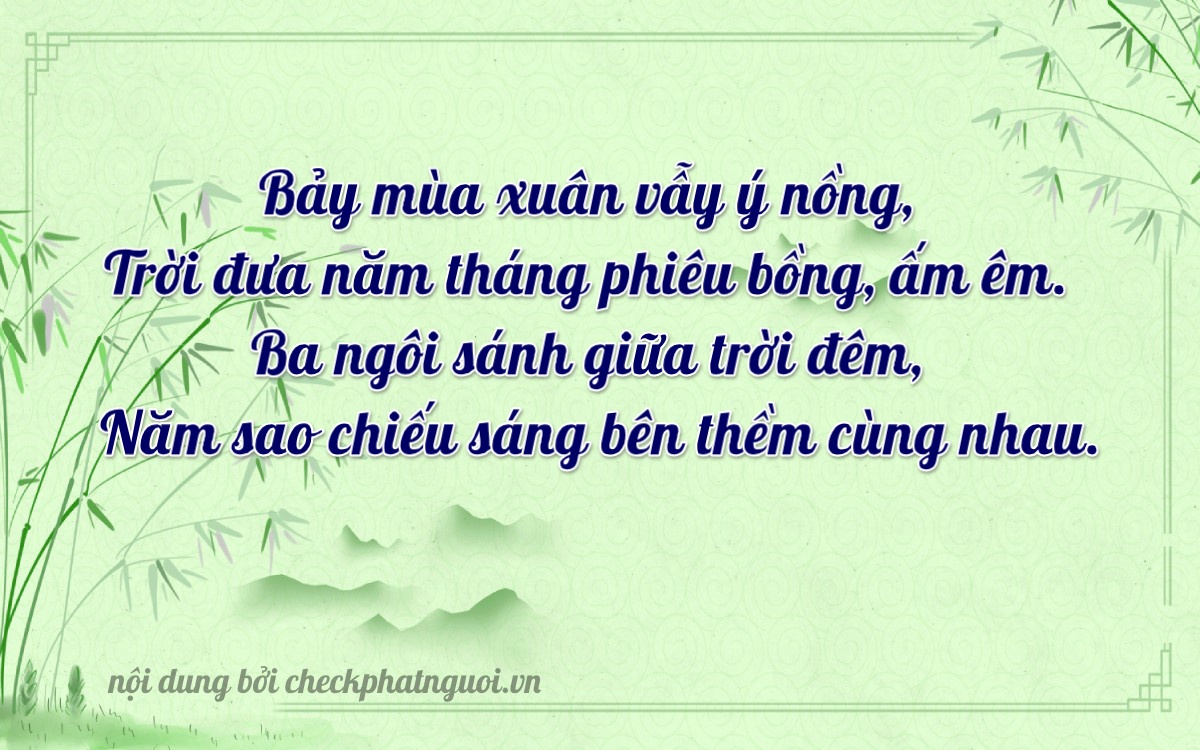 Bài thơ ý nghĩa cho <b>biển số 72AC-07315</b> tại website checkphatnguoi.vn