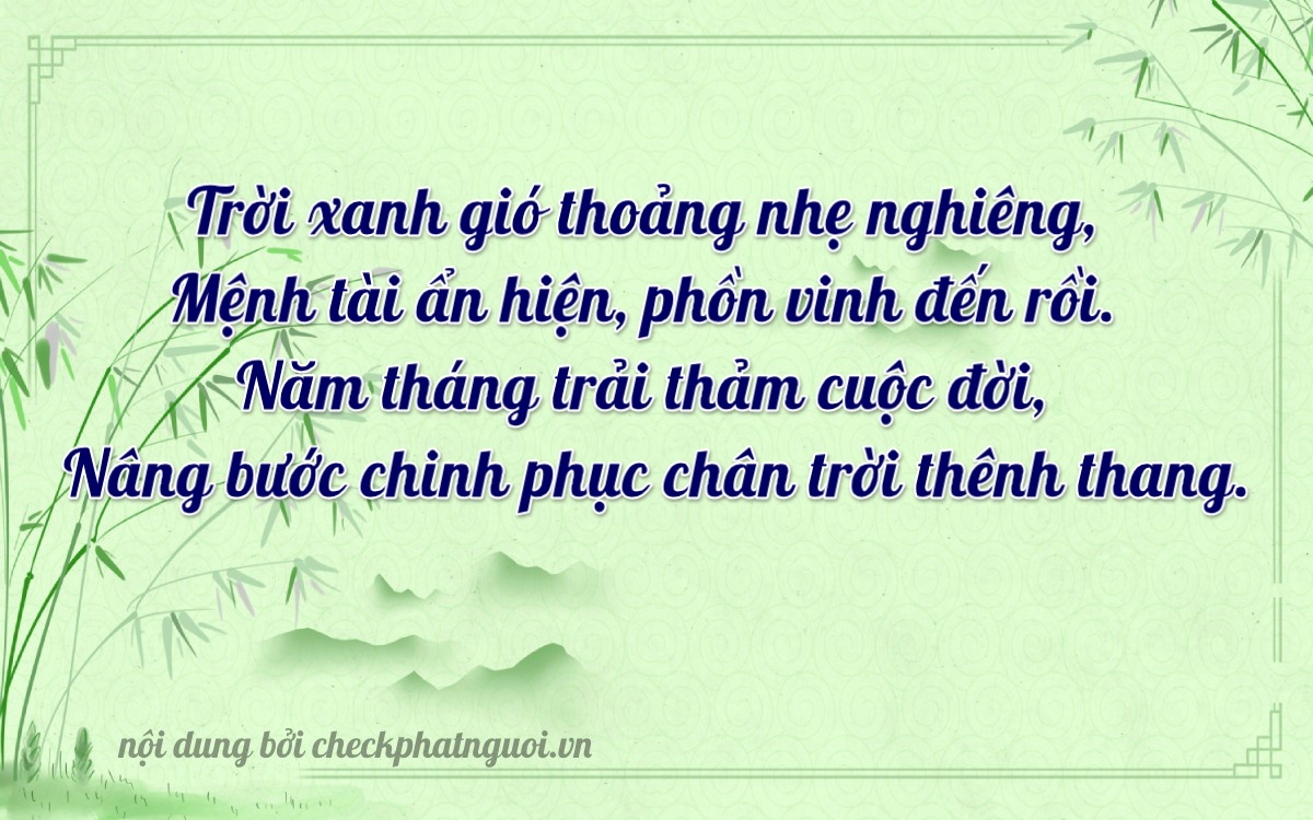 Bài thơ ý nghĩa cho <b>biển số 72AC-08731</b> tại website checkphatnguoi.vn