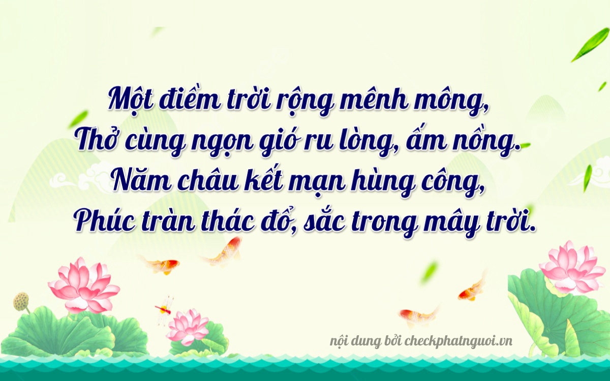 Bài thơ ý nghĩa cho <b>biển số 72AC-14530</b> tại website checkphatnguoi.vn