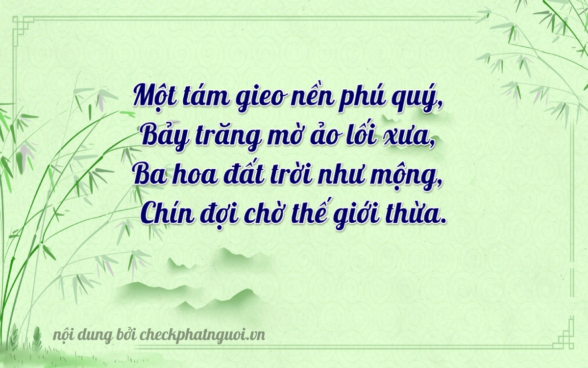 Bài thơ ý nghĩa cho <b>biển số 72AC-18739</b> tại website checkphatnguoi.vn